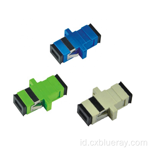 Sc/apc warna hijau mode tunggal simplex fiber optic sc adapter